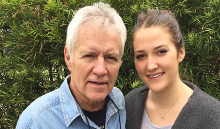 Emily Trebek amb el seu pare