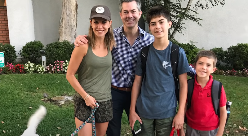 Nathalie avec sa famille