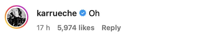 Karrueche Tran ตอบกลับ Wiz Khalifa's video with a one-word reply.