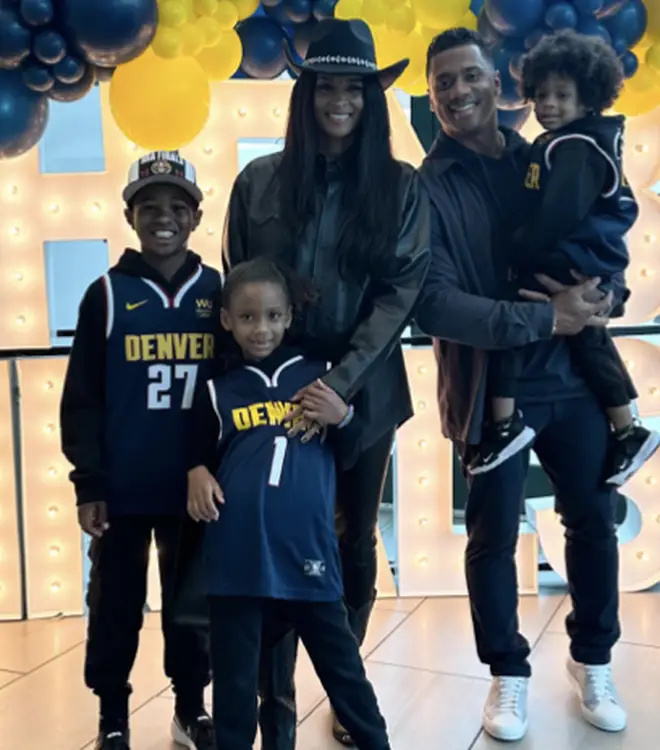 Ciara, Russell Wilson in njuni trije otroci.