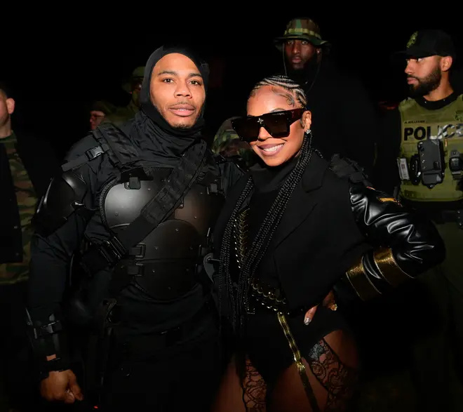 Ashanti & Nelly afgebeeld tijdens Halloween 2023.