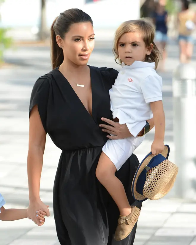 Kim e Mason fotografados em 2012.